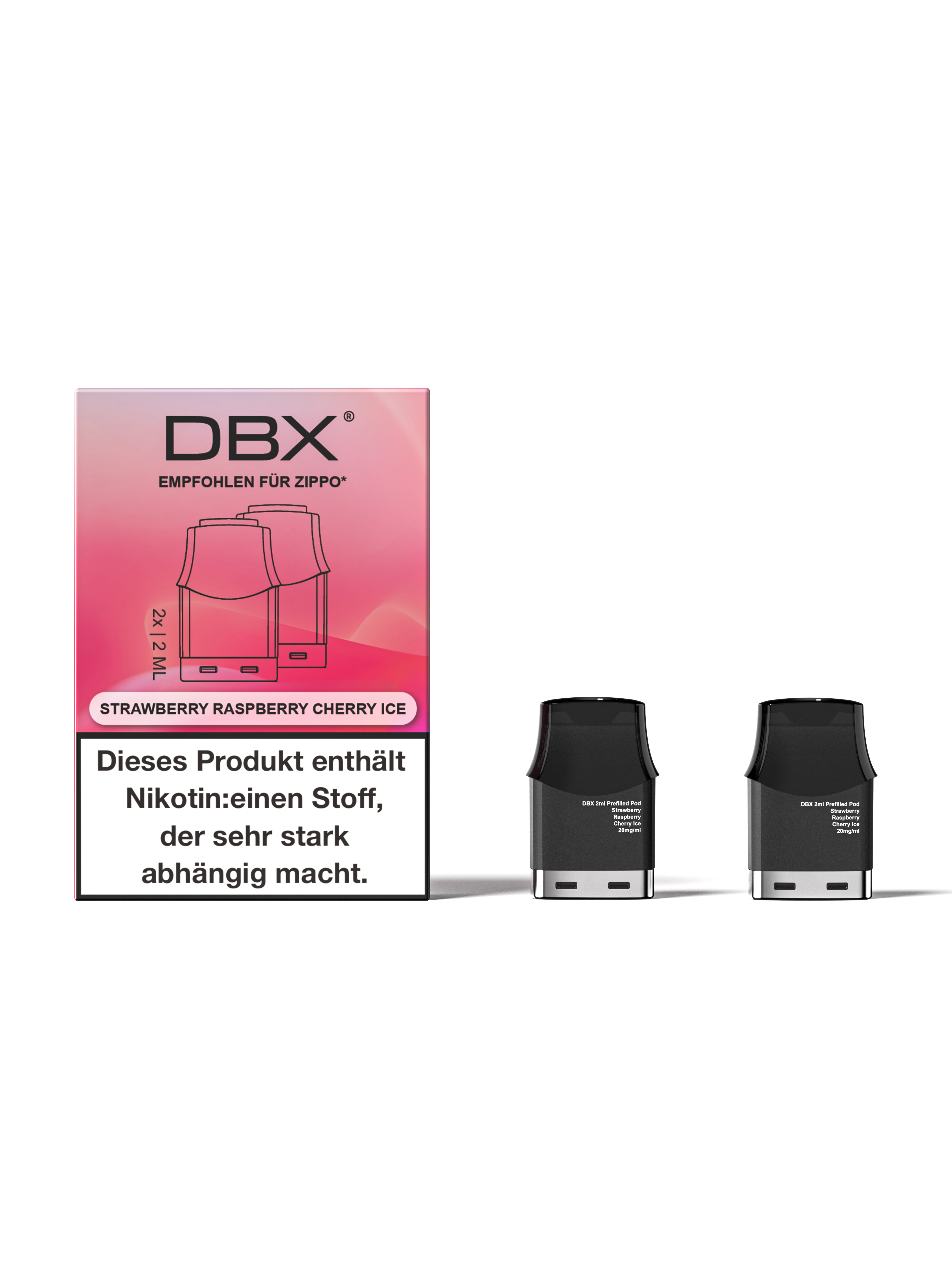 DBX Prefilled Pods Strawberry Raspberry Cherry Ice