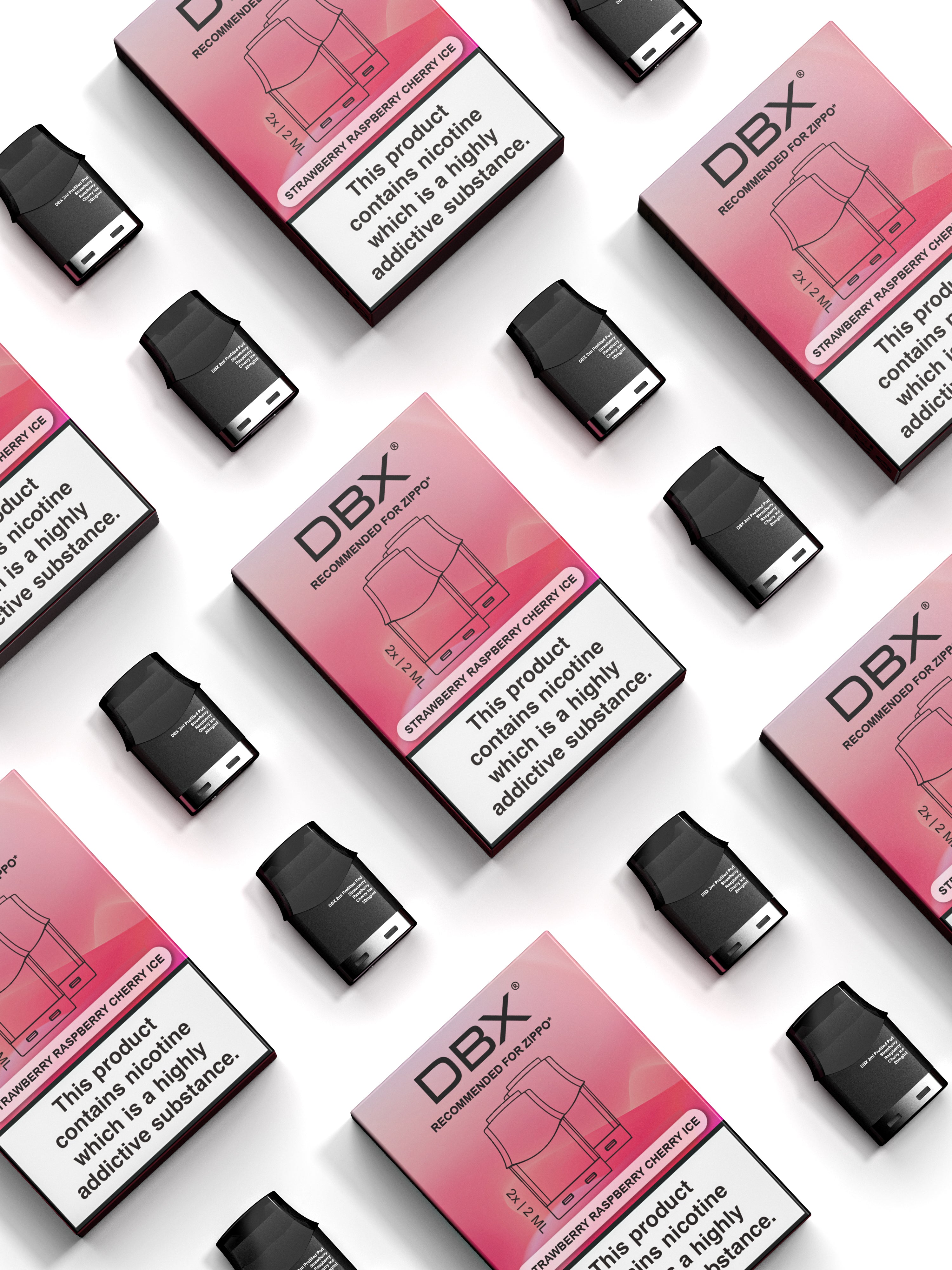 DBX Prefilled Pods Strawberry Raspberry Cherry Ice